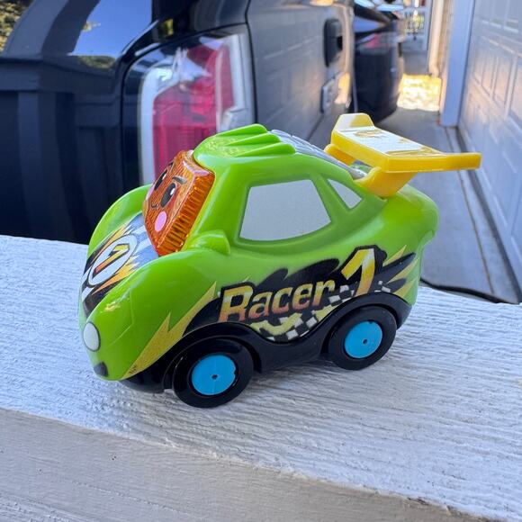 VTech Go! Go! Smart Wheels Racer Car #1 Green Orange Sound Toy Loose‎ - Picture 3 of 7